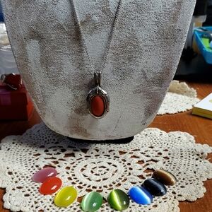 Premier Designs Retired Special Effects Interchangeable Pendant,9 Stones 18"Drop